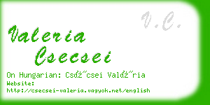 valeria csecsei business card